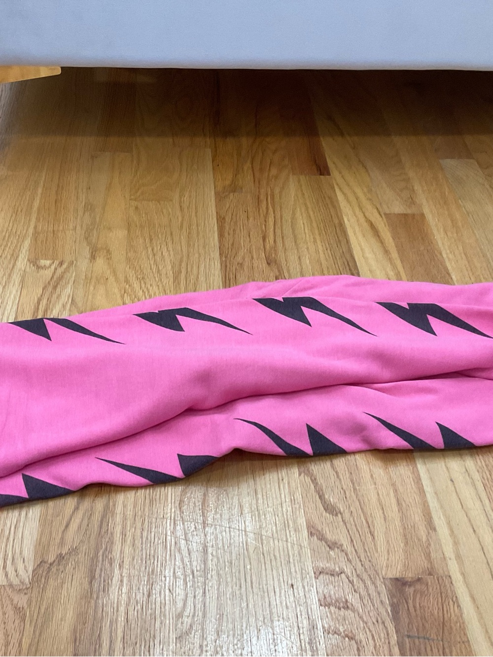Aviator Nation Pink sweatpants with Black Lightning Print